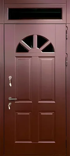 Дверь входная металлическая с верхней вставкой №55