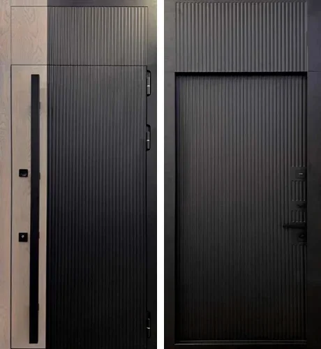 Дверь с фрамугой входная металлическая №14