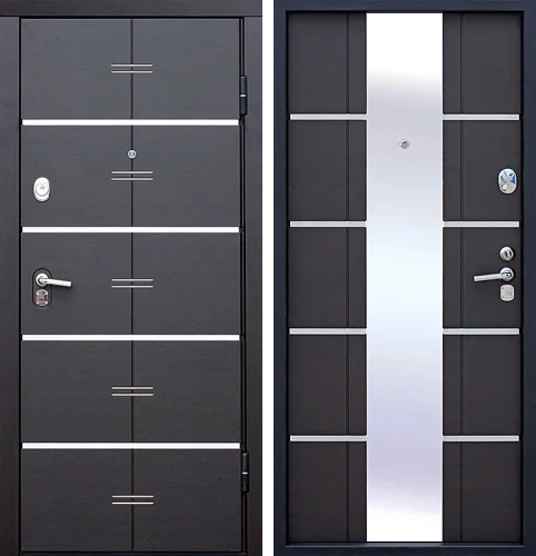 Дверь входная металлическая с зеркалом №34