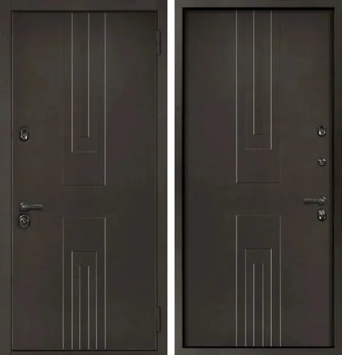 Серая входная дверь №24