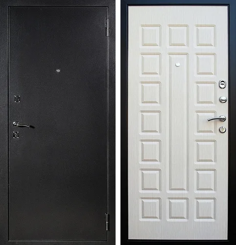 Входная металлическая дверь антик серебро №11