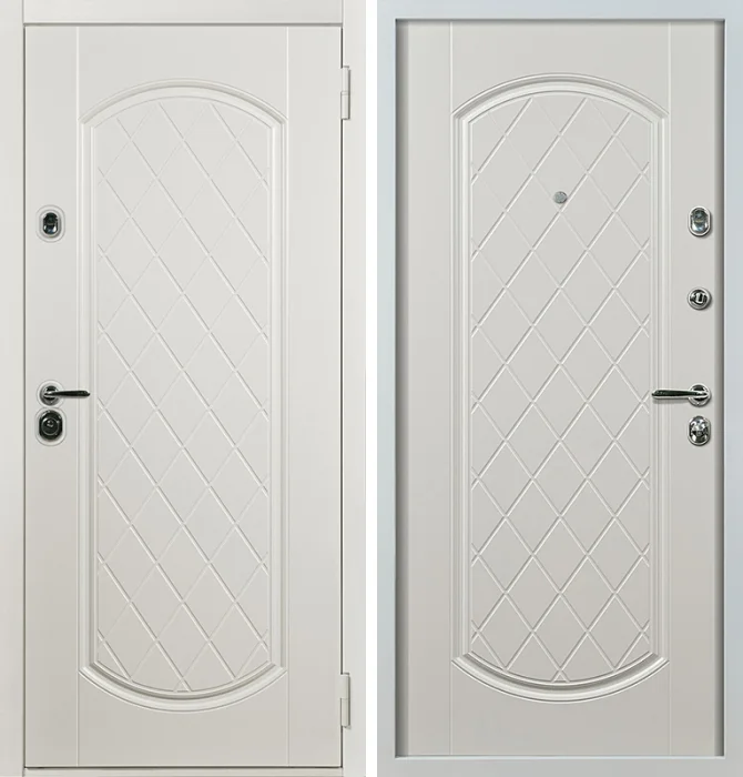 Дверь металлическая уличная белая  №23