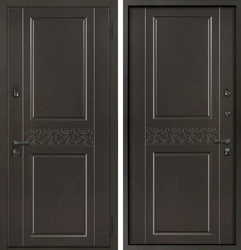 Дверь входная металлическая серая №37