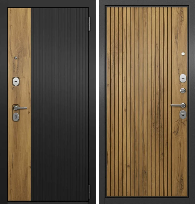 Металлическая дверь с деревом №21