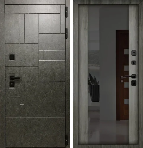 Входная дверь с зеркалом от производителя №25