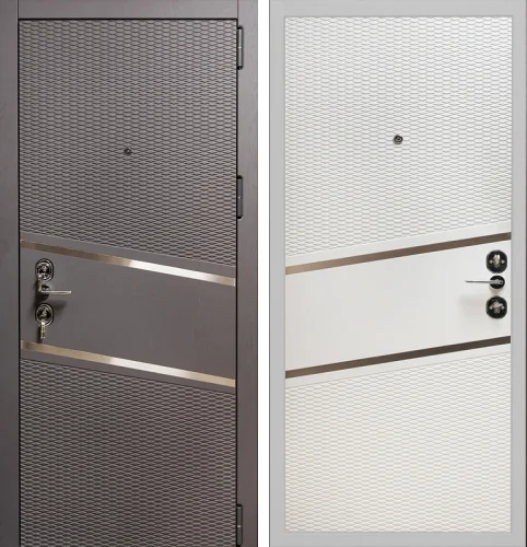 Стальная дверь капучино №39