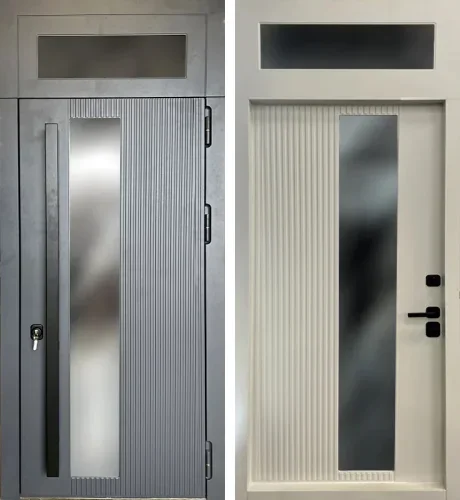 Остекленная дверь с фрамугой №12