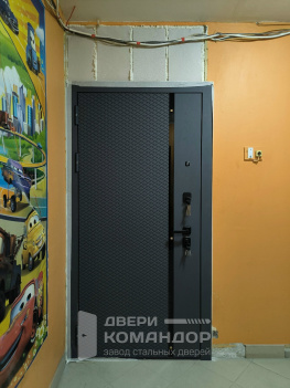 Входная дверь Манчестер ясень графит / лайт грей софт АСД, с расширением проёма, с наращиванием проёма